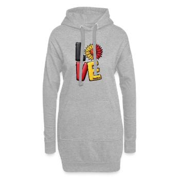 Amour Maison Tournesol Allemagne Amour Maison - Sweat-shirt à capuche long Femme - gris chiné - Devant