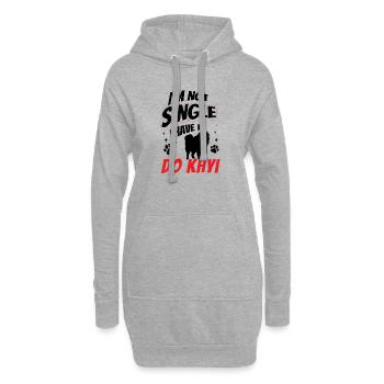 Do Khyi ist Freund Tibetdogge - Hoodie-Kleid - Grau meliert - Vorne
