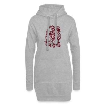 eat_the_rich - Hoodie-Kleid - Grau meliert - Vorne