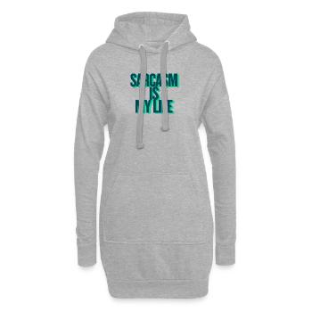 SARKASMUS IST MEIN LEBEN - Hoodie-Kleid - Grau meliert - Vorne