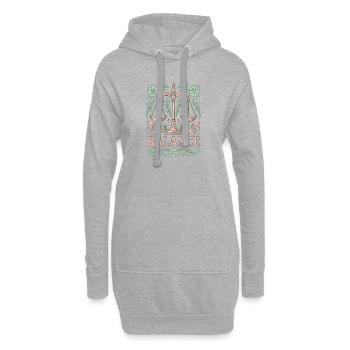 Waage Sternzeichen - Hoodie-Kleid - Grau meliert - Vorne