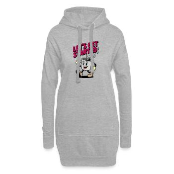 Coffee Kickstart Motif - Sweat-shirt à capuche long Femme - gris chiné - Devant