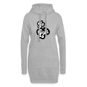 Je vais loin - Sweat-shirt à capuche long Femme - gris chiné - Devant