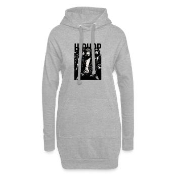 Hip Hop Monkeys Band - Sweat-shirt à capuche long Femme - gris chiné - Devant