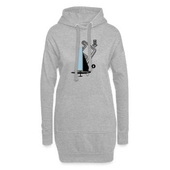 Parcours de régate moderne de voilier Yacht Yacht - Sweat-shirt à capuche long Femme - gris chiné - Devant