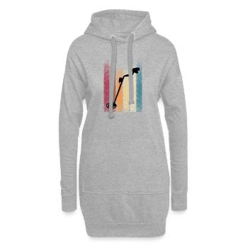 Retro_Schatzsucher - Hoodie-Kleid - Grau meliert - Vorne