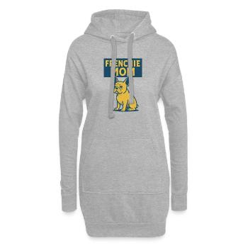 Frenchie Mom Bulldog Tee - Hoodie-Kleid - Grau meliert - Vorne