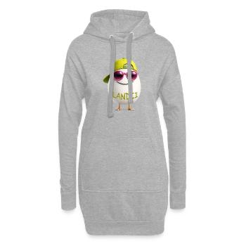Un campagnard avec des lunettes de soleil néon - Sweat-shirt à capuche long Femme - gris chiné - Devant