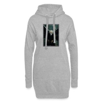 Vautour - Sweat-shirt à capuche long Femme - gris chiné - Devant