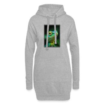 Eidechsen Eidechse - Hoodie-Kleid - Grau meliert - Vorne