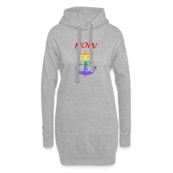Moin Regenbogenanker - Hoodie-Kleid - Grau meliert - Vorne