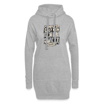 Computer sagt nein Comic Design - Hoodie-Kleid - Grau meliert - Vorne