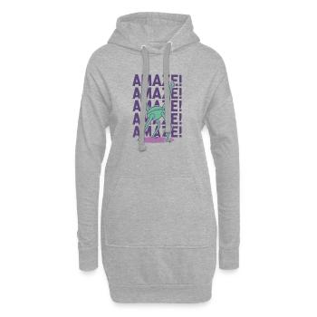 Rocky Amaze Alien-Gruß - Hoodie-Kleid - Grau meliert - Vorne