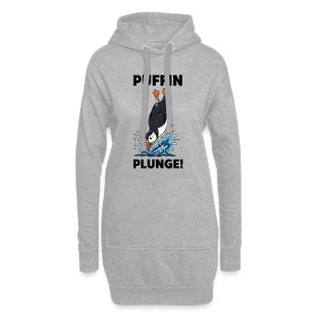 Atlantischer Papageientaucher Meerestauchtaucher - Hoodie-Kleid - Grau meliert - Vorne