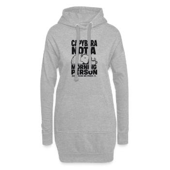 Capybara Morning Person Funny Quote - Hoodie-Kleid - Grau meliert - Vorne
