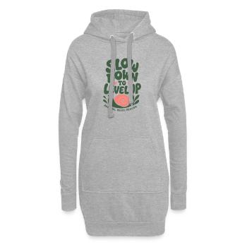 Slow Down To Level Up Quote - Hoodie-Kleid - Grau meliert - Vorne