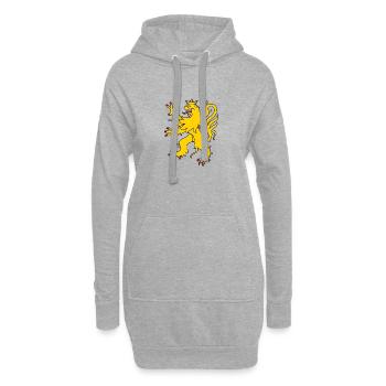 Lion Couronne T-Shirt Cadeau Humour - Sweat-shirt à capuche long Femme - gris chiné - Devant