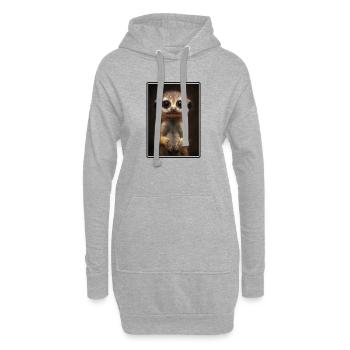 Meerkat Erdmännchen - Hoodie-Kleid - Grau meliert - Vorne