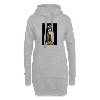 Meerkat Erdmännchen - Hoodie-Kleid - Grau meliert - Vorne