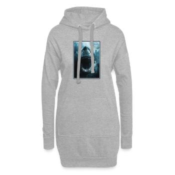 Mégalodons Mégalodon - Sweat-shirt à capuche long Femme - gris chiné - Devant
