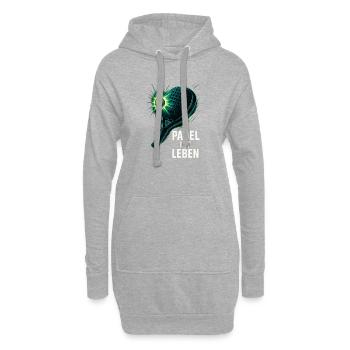 Padel Ist Leben - Hoodie-Kleid - Grau meliert - Vorne