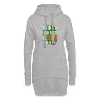 Ich bin der Grund Regeln haben - Hoodie-Kleid - Grau meliert - Vorne