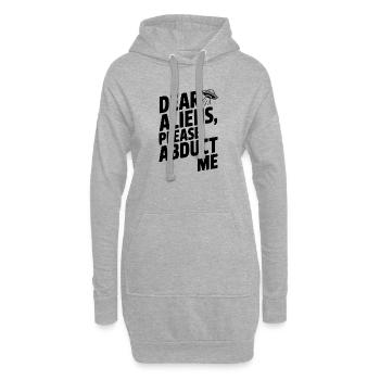 Chers extraterrestres, s’il vous plaît, enlevez-moi - Sweat-shirt à capuche long Femme - gris chiné - Devant