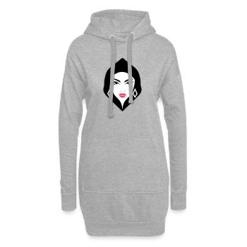 BW Woman Geometric Beauty That Commands Attention - Hoodie Dress - heather grey - Front