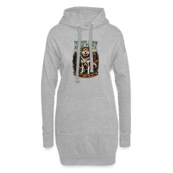 The more I like my dog - Hoodie Dress - heather grey - Front
