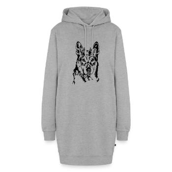 Tschechoslowakischer Wolfhund Krone Hunde Wilsigns - Hoodie-Kleid - Grau meliert - Vorne