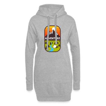Abenteuer - Hoodie-Kleid - Grau meliert - Vorne