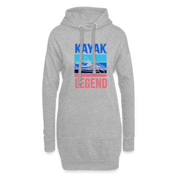 Kayak Legend Paddling Whitewater Wildlife Kayak - Sweat-shirt à capuche long Femme - gris chiné - Devant