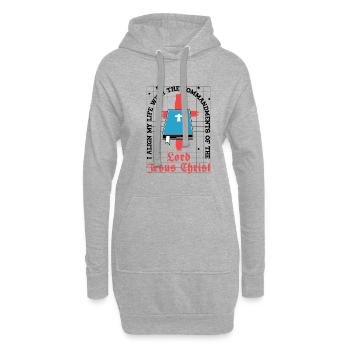Bibelstudium Jesus Christus Christentum Glaube - Hoodie-Kleid - Grau meliert - Vorne