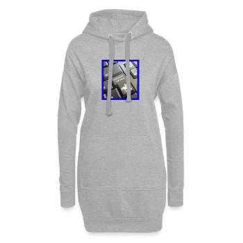 Stop working start riding - Hoodie-Kleid - Grau meliert - Vorne