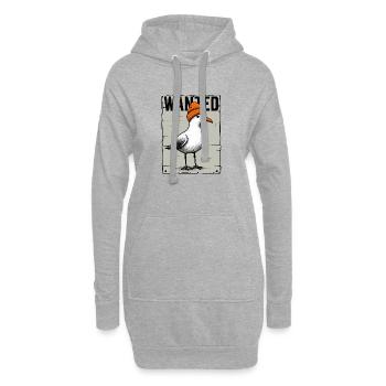 Affiche recherchée North Sea Bandit Seagull w. Cap Wanted - Sweat-shirt à capuche long Femme - gris chiné - Devant