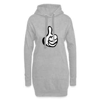 like hand - Hoodie-Kleid - Grau meliert - Vorne