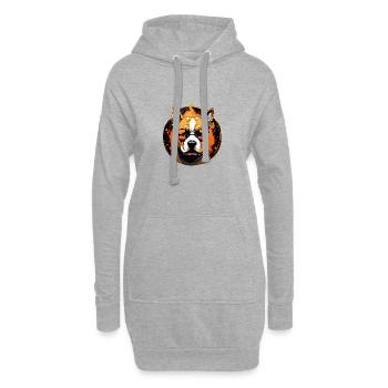 Cool Staffordshire Terrier avec lunettes de soleil - Sweat-shirt à capuche long Femme - gris chiné - Devant