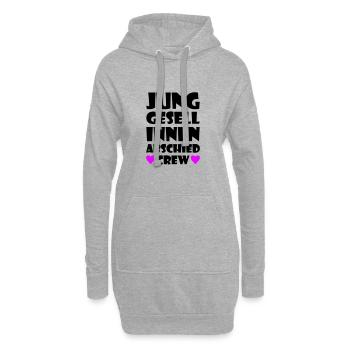 Junggesellinnenabschied Crew Junggesellin - Hoodie-Kleid - Grau meliert - Vorne