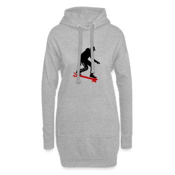 Skateboarding Homme Symbole Skateboard - Sweat-shirt à capuche long Femme - gris chiné - Devant