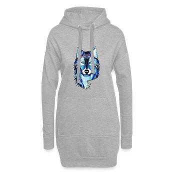 Wolf - Hoodie-Kleid - Grau meliert - Vorne