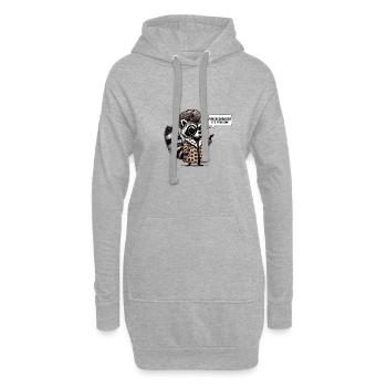 Fashion Icon Raccoon Fuhgeddaboudit Humor Design - Hoodie-Kleid - Grau meliert - Vorne