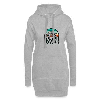 Turtle Lover Design - Parfait pour les reptiles - Sweat-shirt à capuche long Femme - gris chiné - Devant