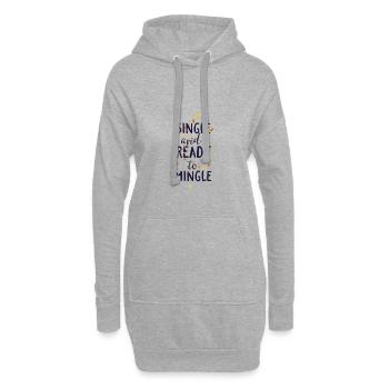 Cadeau de lettrage simple et prêt à se mêler - Sweat-shirt à capuche long Femme - gris chiné - Devant