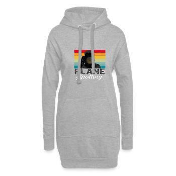 Plane Spotter Sunset - Vintage Geschenk Flugzeug - Hoodie-Kleid - Grau meliert - Vorne