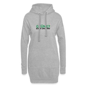 Grüne? Eher ungern! - Hoodie-Kleid - Grau meliert - Vorne