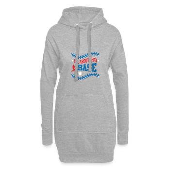 base baseball spruch - Hoodie-Kleid - Grau meliert - Vorne