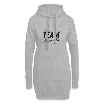 Team automne - Sweat-shirt à capuche long Femme - gris chiné - Devant
