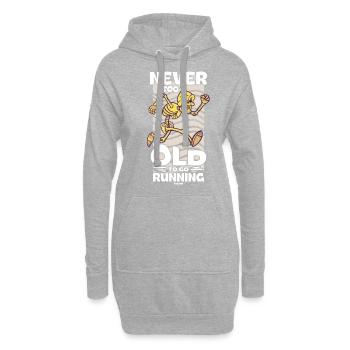 Courir - Sweat-shirt à capuche long Femme - gris chiné - Devant