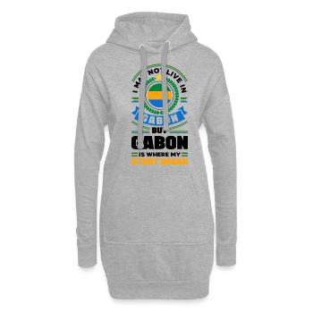 Gabonais Gabon Drapeau gabonais Citation - Sweat-shirt à capuche long Femme - gris chiné - Devant