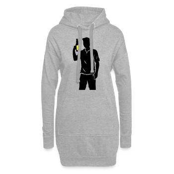 Drinking Team Flasche - Hoodie-Kleid - Grau meliert - Vorne